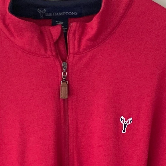 The Hamptons Men's 1/4 Zip Pullover Long Sleeve Polo Shirt Size 2XL - Picture 3 of 5